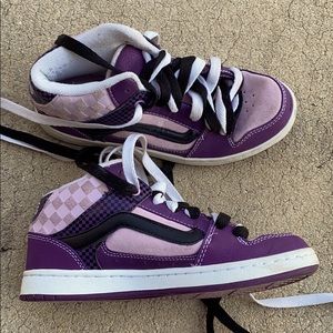 VANS ankle high cool checkerboard shoes